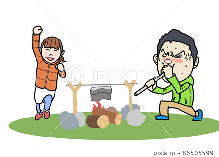 飯盒炊爨のイラスト素材