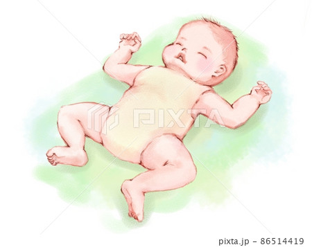赤ちゃん 寝顔のイラスト素材 赤ちゃん 寝顔のイラスト素材