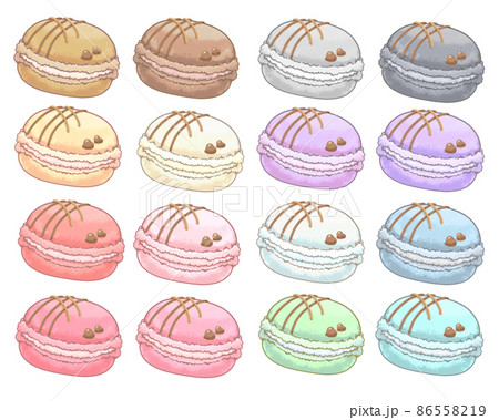 マカロン かわいいのイラスト素材