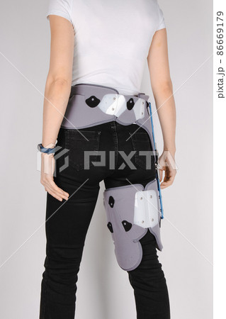 Orthopedic Adjustable Support Brace for Knee and Hip Fixation. Hip