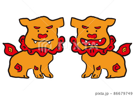 シーサーのイラスト素材集 ピクスタ