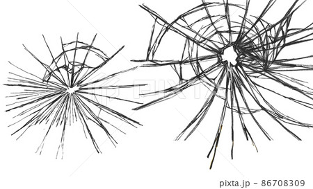 ヒビ割れのイラスト素材