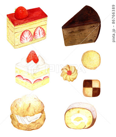 ガトーショコラのイラスト素材