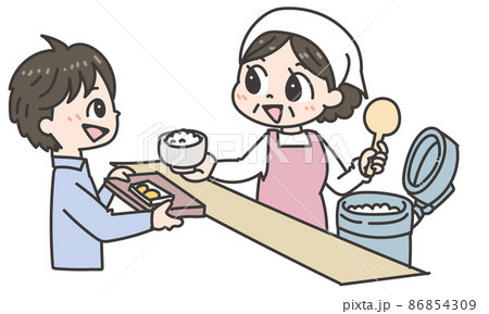 おばちゃん かわいいのイラスト素材