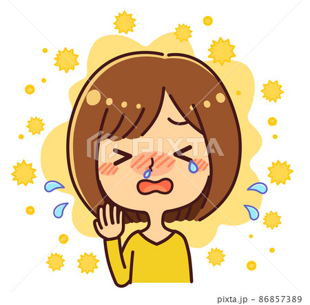 くしゃみのイラスト素材