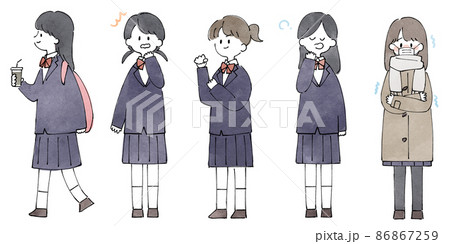 冬服のイラスト素材