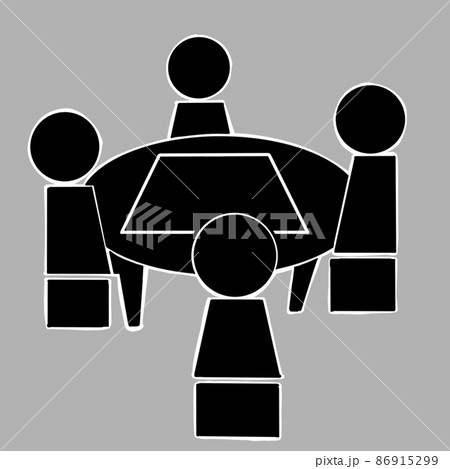 人物 シルエット アイコン ピクトグラムのイラスト素材
