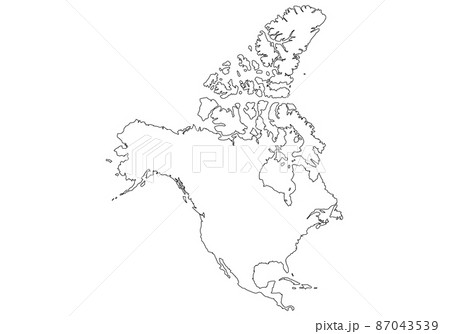 白地図 ベクター アメリカ合衆国 地図のイラスト素材