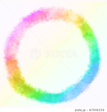 虹色 クレヨン画 背景 イラストのイラスト素材 - PIXTA