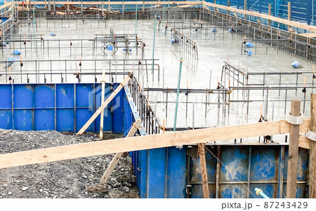 戸建て住宅の基礎工事の現場