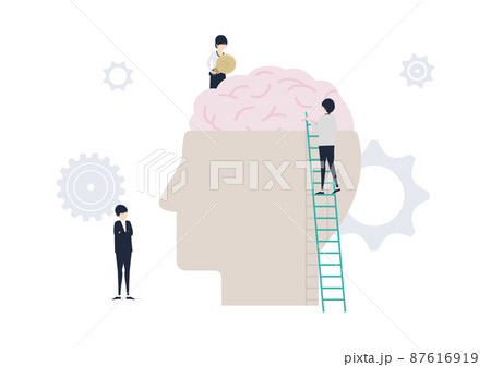 脳トレ デザインのイラスト素材