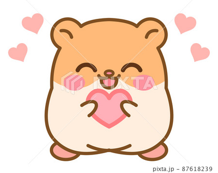ハムスター イラスト かわいい キュートの写真素材