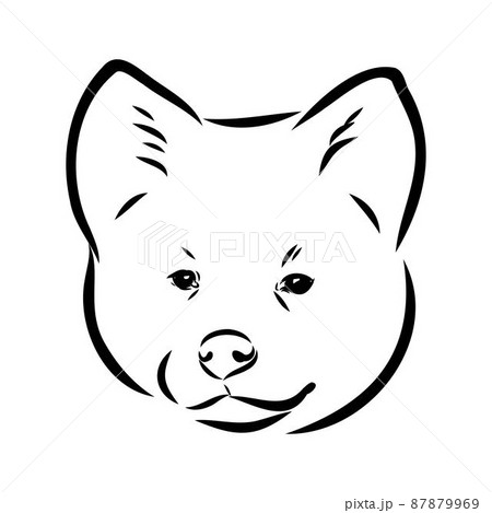 わんこ 犬 耳 お面のイラスト素材