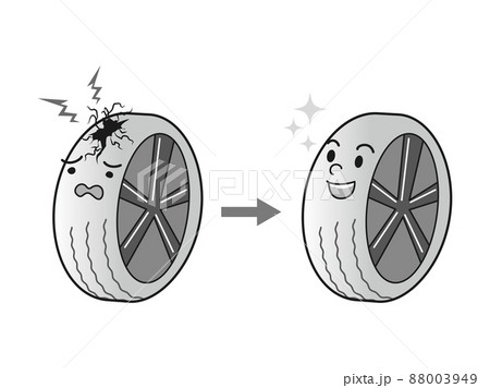タイヤのイラスト素材