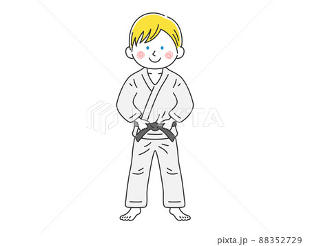 Jiu Jitsu, Karate, Judo Training Uniform, Kimono, Gi. Vector Illustration  Royalty Free SVG, Cliparts, Vectors, and Stock Illustration. Image  189654061.