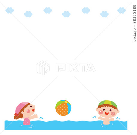 イラスト 幼児 水遊び 保育園のイラスト素材