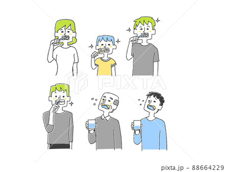 口腔ケアのイラスト素材 口腔ケアのイラスト素材
