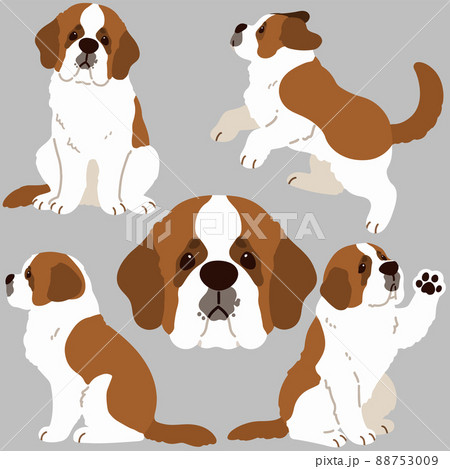 イラスト 動物 犬 走るの写真素材