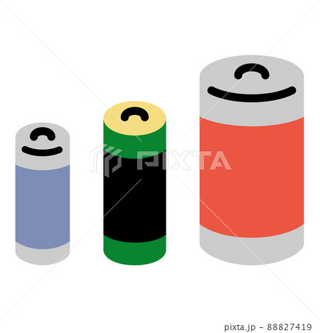 単一乾電池のイラスト素材