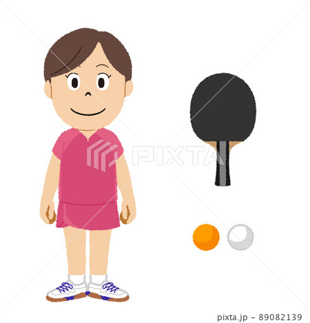 卓球 ラケットのイラスト素材