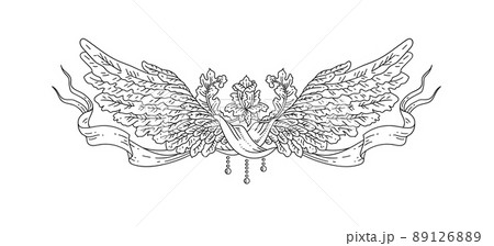 天使 背景 きれい 綺麗のイラスト素材 天使 背景 きれい 綺麗のイラスト素材