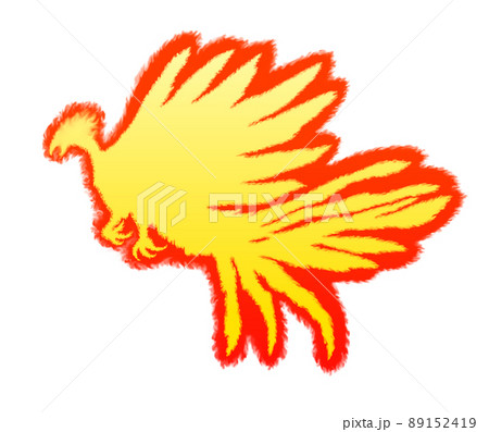 鳳凰 フェニックスのイラスト素材