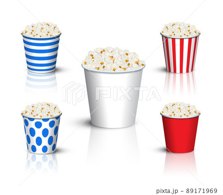 ポップコーン かわいい イラスト 食べ物のイラスト素材