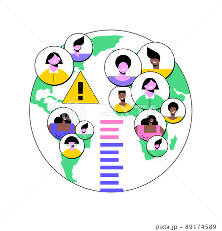 世界人口増加のイラスト素材