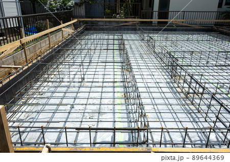 戸建て住宅の基礎工事現場のイメージ