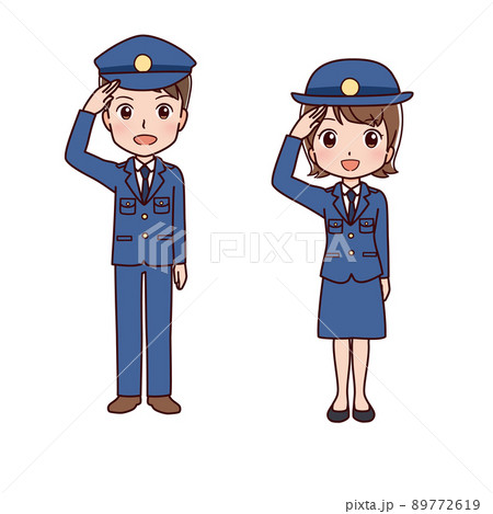 女性警察官のイラスト素材