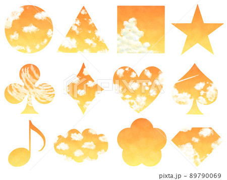 わたぐも 雲のイラスト素材