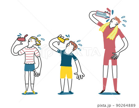 水分補給のイラスト素材