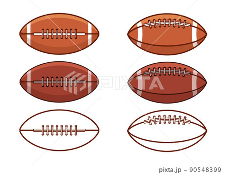 アメフト ボール 球 アメリカンフットボールのイラスト素材