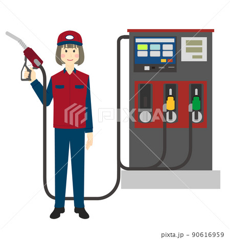 ガソリンスタンドのイラスト素材集 ピクスタ