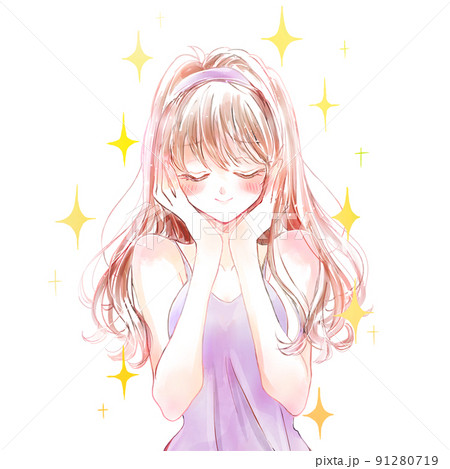 女性 うっとり 好き 恋のイラスト素材