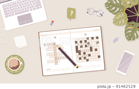 クロスワード 教育 ベクトル 交差のイラスト素材