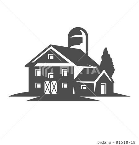 蔵 倉庫 白黒 モノクロのイラスト素材