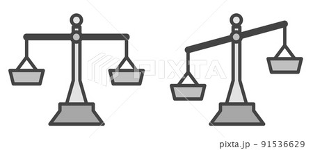 天秤 秤 イラスト シンプルの写真素材