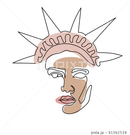自由の女神の顔の写真素材