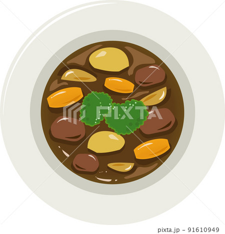 ビーフシチューのイラスト素材