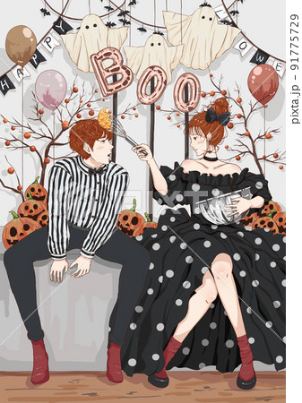 女の子 オバケ お化け おばけのイラスト素材