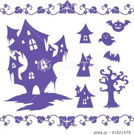 秋 ライン 飾り罫 かわいいのイラスト素材