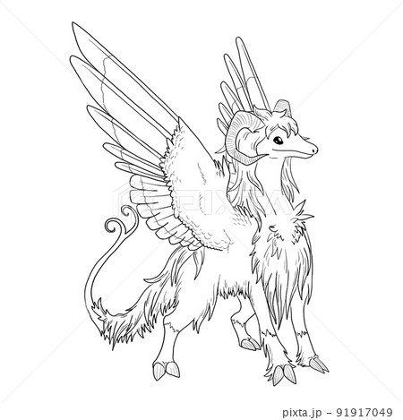 dragon winged wolf coloring pages