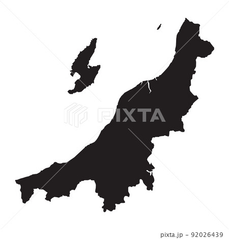 関東甲信越 日本 日本地図 地図のイラスト素材