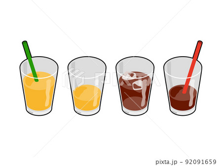 ジュース ソフトドリンク 飲物 グラス ストロー イラストの写真素材 ジュース ソフトドリンク 飲物 グラス ストロー イラストの写真素材