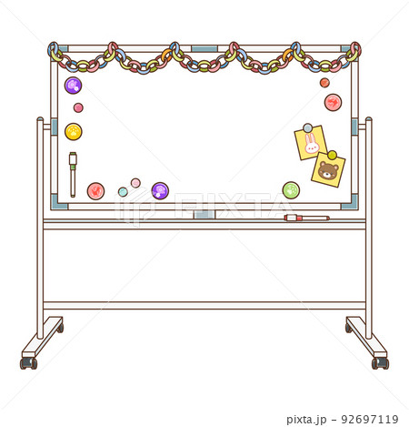 ホワイトボード かわいいのイラスト素材