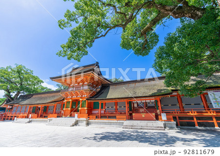 神秘的神社の写真素材