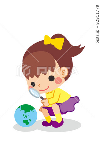 小さい女の子のイラスト素材