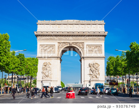 人気SALE最新作■ フランス パリ エトワール 凱旋門 風景写真 ★ 額縁付 A3ノビ 自然、風景