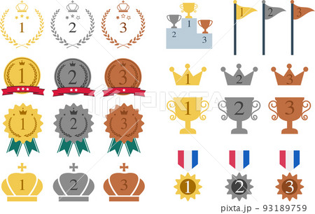 表彰台 順位の写真素材
